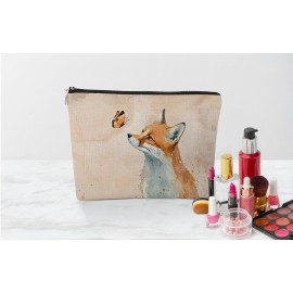 EXUQO Fox Makeup Bag, Gifts for Women and Fox Lovers, Cute Small Cosmetic Bag, Birthday Gifts for Mother, Friend, Sister, Coworker EXUQO Fox Makeup Bag, Gifts for Women and Fox Lovers, Cute Small Cosmetic Bag, Birthday Gifts for Mother, Friend, Sister, Coworker