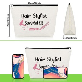 Hairdresser Gifts Hair Stylist Makeup Bag Inspirational Gifts for Hairstylist Hair Dresser Cosmetic Bag Retirement Presents for Hairdresser Cosmetology Graduation Presents Travel Cosmetic Pouch