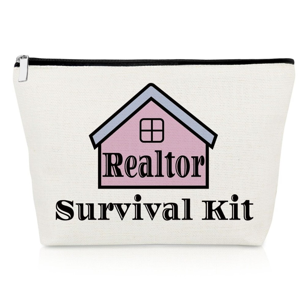 Gevody Realtor Makeup Bag - Closing Gifts for Broker, Salesman, Agent - Real Estate Appreciation Cosmetic Pouch - Christmas Birthday Thank You Gift Gevody Realtor Makeup Bag - Closing Gifts for Broker, Salesman, Agent - Real Estate Appreciation Cosmetic Pouch - Christmas Birthday Thank You Gift