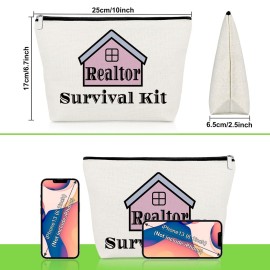 Gevody Realtor Makeup Bag - Closing Gifts for Broker, Salesman, Agent - Real Estate Appreciation Cosmetic Pouch - Christmas Birthday Thank You Gift Gevody Realtor Makeup Bag - Closing Gifts for Broker, Salesman, Agent - Real Estate Appreciation Cosmetic Pouch - Christmas Birthday Thank You Gift