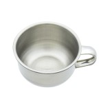 lasenersm 1 Piece Stainless Steel Shaving Soap Bowl with Handle Shaving Soap Mug Bowl Shaving Bowl Shaving Foam Bowl Shaving Cream Bowl For Men, 3.46 x 1.97 Inches, Silver