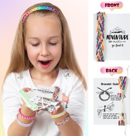 Ecally 12 Pack Handmade Camping Braided Friendship Bracelets Girl Scout Gifts with Cards Party Favors Gift for Teen Girl Boy Woven Adjustable Colorful Wrap Bracelet with Sliding Knot Birthday(Girls)