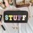 HMZSP Preppy Patch Makeup Bag Chenille Letter Cosmetic Pouch, Waterproof Zipper Skincare Toiletry Travel Organizer For Women Girls, Cute Aesthetic Trendy Clutch Stuff Gifts (Black-Skin)