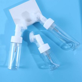 Vctitil 3pcs Transparent Spray Bottles Reusable Bottles Foam Pump Brush Head Washing Bottle Convenient Travel Silicone Foam Bottle