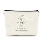 EXUQO Bible Makeup Bag,Christian Scripture Cosmetic Pouch Gifts for Women Girls,His Mercies are New Every Morning Small Makeup Bag