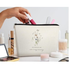 EXUQO Bible Makeup Bag,Christian Scripture Cosmetic Pouch Gifts for Women Girls,His Mercies are New Every Morning Small Makeup Bag EXUQO Bible Makeup Bag,Christian Scripture Cosmetic Pouch Gifts for Women Girls,His Mercies are New Every Morning Small Makeup Bag