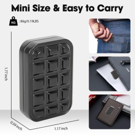 JUDIXY Fidget Slider for Adults - Brick Slider Metal Fidget Toys, Anxiety/ADHD/Annoy Relieving EDC Metal Fidget, Stress Reducing Toy - Gift for Adults & Teen (Black)