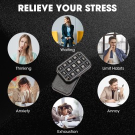 JUDIXY Fidget Slider for Adults - Brick Slider Metal Fidget Toys, Anxiety/ADHD/Annoy Relieving EDC Metal Fidget, Stress Reducing Toy - Gift for Adults & Teen (Black)