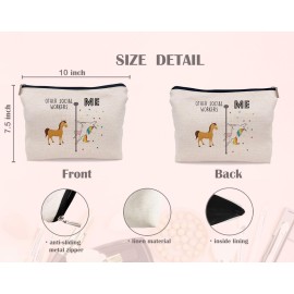 Lacosu Other Social Workers and Me Makeup Bag,Funny Unicorn Cosmetic Makeup Bag for Women Girls,Social Worker Appreciation Gift Makeup Bag,Funny Gifts for Social Workers,Social Worker Month Gifts