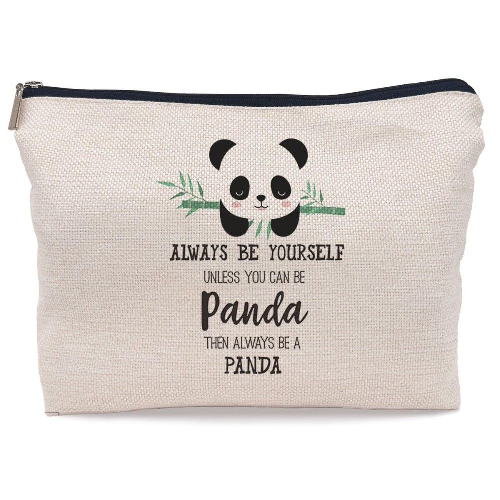 Lacosu Always Be Yourself Unless You Can Be Panda Makeup Bag,Cute Panda Bear Cosmetic Makeup Bag for Panda Lovers Women Girls,Birthday Christmas Valentine\'s Day Gift Makeup Bag Lacosu Always Be Yourself Unless You Can Be Panda Makeup Bag,Cute Panda Bear Cosmetic Makeup Bag for Panda Lovers Women Girls,Birthday Christmas Valentine\'s Day Gift Makeup Bag