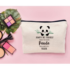 Lacosu Always Be Yourself Unless You Can Be Panda Makeup Bag,Cute Panda Bear Cosmetic Makeup Bag for Panda Lovers Women Girls,Birthday Christmas Valentine\'s Day Gift Makeup Bag Lacosu Always Be Yourself Unless You Can Be Panda Makeup Bag,Cute Panda Bear Cosmetic Makeup Bag for Panda Lovers Women Girls,Birthday Christmas Valentine\'s Day Gift Makeup Bag
