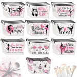 Irenare 30 Pcs Dancer Appreciation Gifts for Women Canvas Makeup Bags Cosmetic Dance Kit Travel Toiletry Case Pencil Toiletry Zipper Pouch Bag Thank You Gift Class Prizes Gifts