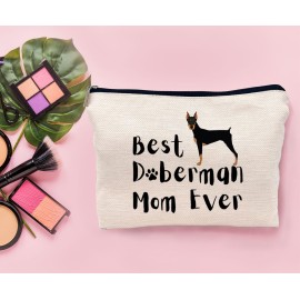 Lacosu Best Doberman Mom Ever Makeup Bag, Funny Doberman Puppy Dog Cosmetic Makeup Bag for Women, Dog Lovers, Travel Lacosu Best Doberman Mom Ever Makeup Bag, Funny Doberman Puppy Dog Cosmetic Makeup Bag for Women, Dog Lovers, Travel