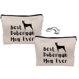 Lacosu Best Doberman Mom Ever Makeup Bag, Funny Doberman Puppy Dog Cosmetic Makeup Bag for Women, Dog Lovers, Travel Lacosu Best Doberman Mom Ever Makeup Bag, Funny Doberman Puppy Dog Cosmetic Makeup Bag for Women, Dog Lovers, Travel