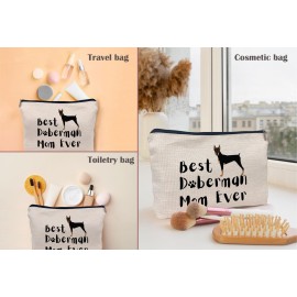Lacosu Best Doberman Mom Ever Makeup Bag, Funny Doberman Puppy Dog Cosmetic Makeup Bag for Women, Dog Lovers, Travel Lacosu Best Doberman Mom Ever Makeup Bag, Funny Doberman Puppy Dog Cosmetic Makeup Bag for Women, Dog Lovers, Travel