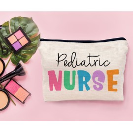 Lacosu Pediatric Nurse Colorful Makeup Bag, Practitioner Gifts Cosmetic Bag for Women, Appreciation Gifts Lacosu Pediatric Nurse Colorful Makeup Bag, Practitioner Gifts Cosmetic Bag for Women, Appreciation Gifts