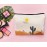 Lacosu Boho Desert Nature Sunset Cactus Landscape Makeup Bag - Mid Century Modern Cosmetic Travel Bag for Women & Gifts