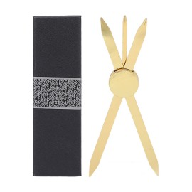 Estink Eyebrow Ruler, Adjustable Accurate Positioning Eyebrow Makeup Ruler Stainless Steel Material Gold Design Eyebrow Positioning Makeup Measuring Symmetrical Tool for Novices and Workers