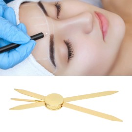 Estink Eyebrow Ruler, Adjustable Accurate Positioning Eyebrow Makeup Ruler Stainless Steel Material Gold Design Eyebrow Positioning Makeup Measuring Symmetrical Tool for Novices and Workers Estink Eyebrow Ruler, Adjustable Accurate Positioning Eyebrow Makeup Ruler Stainless Steel Material Gold Design Eyebrow Positioning Makeup Measuring Symmetrical Tool for Novices and Workers