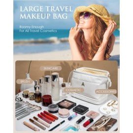 Vogewood Teen Girl Gifts Trendy Stuff, Initial Makeup Bags, Personalized Double Layer Cosmetic Bag with Makeup Brush Organizer, Grandma Birthday Gifts, PU Leather Toiletry Bag, Gifts for Women Friend Vogewood Teen Girl Gifts Trendy Stuff, Initial Makeup Bags, Personalized Double Layer Cosmetic Bag with Makeup Brush Organizer, Grandma Birthday Gifts, PU Leather Toiletry Bag, Gifts for Women Friend