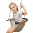 ROPECUBE Hand-Knitting Toddler Swing, Swing Seat for Kids with Adjustable Ropes, Little tikes Swings Set, for Outdoor Indoor, Playground, Backyard (Light Brown)