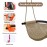 ROPECUBE Hand-Knitting Toddler Swing, Swing Seat for Kids with Adjustable Ropes, Little tikes Swings Set, for Outdoor Indoor, Playground, Backyard (Light Brown)