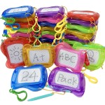 12 Pack Mini Magnetic Drawing Board Keychain for Backpack Erasable Sketch Valentines Toys Bulk for Kids Classroom Gifts Rewards Party Favors Goodie Easter Basket Stuffers (12 pcs Draw Keychain)