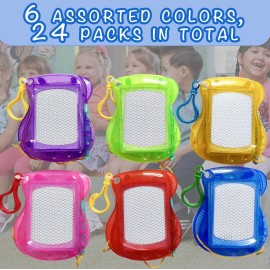 12 Pack Mini Magnetic Drawing Board Keychain for Backpack Erasable Sketch Valentines Toys Bulk for Kids Classroom Gifts Rewards Party Favors Goodie Easter Basket Stuffers (12 pcs Draw Keychain)