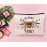 Lacosu Be Brave Honey Makeup Bag,Rustic Floral Bumblebee Cosmetic Makeup Bag for Women Girls,Bee Lovers Gifts Makeup Bag