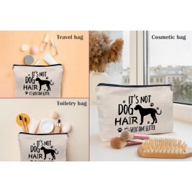 Lacosu It\'s Not Dog Hair It\'s Great Dane Glitter Makeup Bag,Funny Great Dane Cosmetic Makeup Bag for Dog Lovers Women Girls,Great Dane Mom Birthday Christmas Valentine\'s Day Gift Makeup Bag Lacosu It\'s Not Dog Hair It\'s Great Dane Glitter Makeup Bag,Funny Great Dane Cosmetic Makeup Bag for Dog Lovers Women Girls,Great Dane Mom Birthday Christmas Valentine\'s Day Gift Makeup Bag