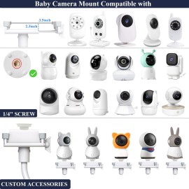 Baby Camera Mount Stand Compatible with BOIFUN/Momcozy /ieGeek/Comfyer-BM01/TECGUUD a Part Baby Monitor Flexible Baby Monitor Holder Shelf Baby Camera Stand More Safety(33.75 inch/Camera Not Included)