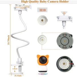 Baby Camera Mount Stand Compatible with BOIFUN/Momcozy /ieGeek/Comfyer-BM01/TECGUUD a Part Baby Monitor Flexible Baby Monitor Holder Shelf Baby Camera Stand More Safety(33.75 inch/Camera Not Included)