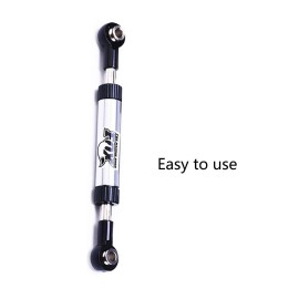 2Pcs RC Servo Linkage Steering Link Rod Metal Adjustable for WPL C14 Traxxas TRX4 Axial SCX10 RC4WD D90 Gen8 1/10 RC Crawler Car