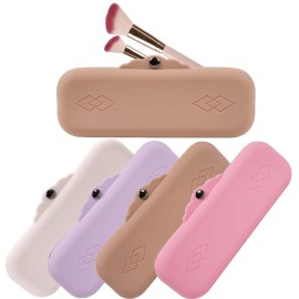 BIRTIMO Travel Makeup Brush Holder, Silicone makeup brush BagKhaki BIRTIMO Travel Makeup Brush Holder, Silicone makeup brush BagKhaki