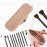 BIRTIMO Travel Makeup Brush Holder, Silicone makeup brush BagKhaki