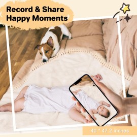 Baby Girl Gifts, Baby Shower Gifts for Girls, Unique Baby Gift Essential Stuff Newborn Swaddle Wrap Sunglasses Infant Bow Onesie Milestone Cards Tassel Shoes, New Born Baby Girl Gift Basket