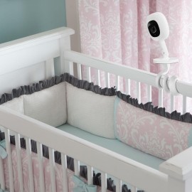 iTODOS Baby Monitor Mount Compatible with Nanit Pro Smart Baby Monitor & Flex Stand, Versatile Twist Mount Without Tools or Wall Damage,Travel Baby Monitor Accessory -White