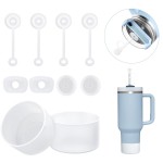 Heelay Stanley Cup Accessories 10 Pcs, Including 4 Straw Cover Cap, 2 Square Spill Stopper, 2 Round Leak Stopper, 2 Pcs Silicone Boot for Stanley Quencher ProTour 30oz and other 30oz/40oz/20oz Tumbler