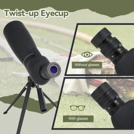 SVBONY SV28 Plus Spotting Scopes with Tripod, 25-75x70 Spotting Scope with Phone Mount, IP65 Waterproof Fogproof Spotter Scope for Target Shooting, Bird Watching