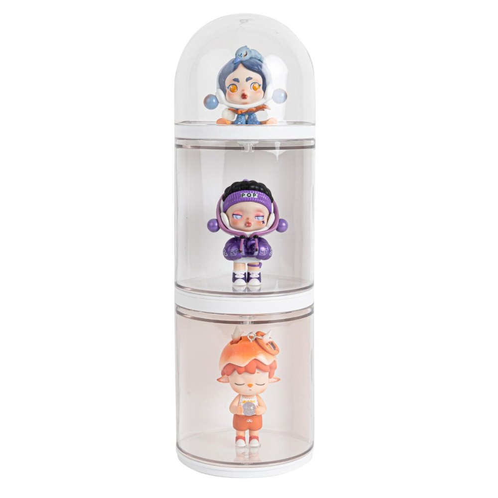 Clear Figures Display Case, Wall-Mounted Display Box, Stackable Figures Blind Box, Doll Display Stand for Pop Mart Lego Collectibles Action Figures-3Layer