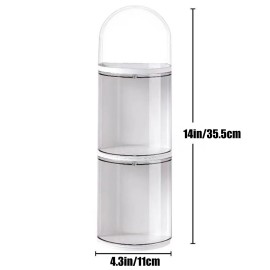 Clear Figures Display Case, Wall-Mounted Display Box, Stackable Figures Blind Box, Doll Display Stand for Pop Mart Lego Collectibles Action Figures-3Layer