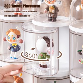 Clear Figures Display Case, Wall-Mounted Display Box, Stackable Figures Blind Box, Doll Display Stand for Pop Mart Lego Collectibles Action Figures-3Layer