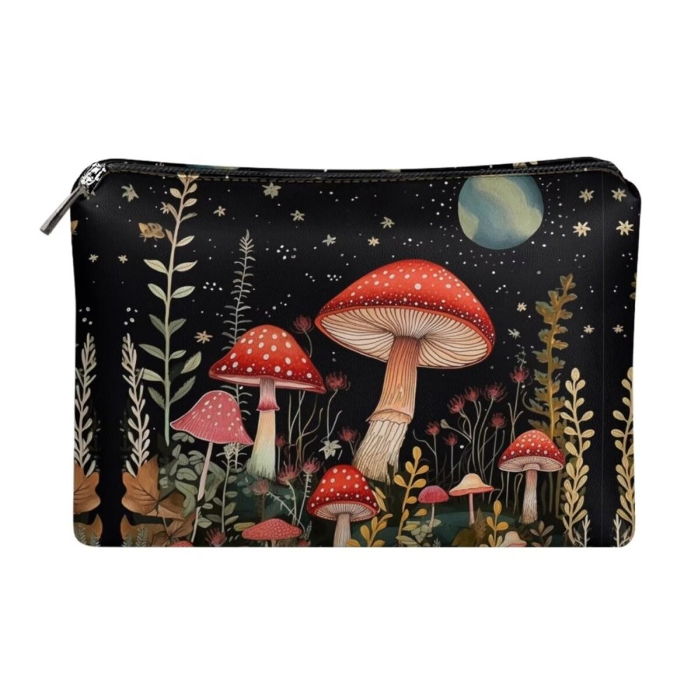 Flashideas Cute Mushroom Makeup Bag Travel Cosmetic Bag Portable Leather Waterproof Cosmetic Bag Clutch Makeup Brush Bag Durable Birthday Gifts for Sisters Friend Flashideas Cute Mushroom Makeup Bag Travel Cosmetic Bag Portable Leather Waterproof Cosmetic Bag Clutch Makeup Brush Bag Durable Birthday Gifts for Sisters Friend