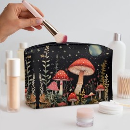 Flashideas Cute Mushroom Makeup Bag Travel Cosmetic Bag Portable Leather Waterproof Cosmetic Bag Clutch Makeup Brush Bag Durable Birthday Gifts for Sisters Friend Flashideas Cute Mushroom Makeup Bag Travel Cosmetic Bag Portable Leather Waterproof Cosmetic Bag Clutch Makeup Brush Bag Durable Birthday Gifts for Sisters Friend