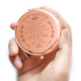 Sanamuo Daughter Gifts Compact Mirror for Daughter Gifts from Mom Dad, Birthday Gift for Daughter, Valentine\'s Day Graduation Wedding Anniversary (Rose Gold) Sanamuo Daughter Gifts Compact Mirror for Daughter Gifts from Mom Dad, Birthday Gift for Daughter, Valentine\'s Day Graduation Wedding Anniversary (Rose Gold)