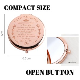 Sanamuo Daughter Gifts Compact Mirror for Daughter Gifts from Mom Dad, Birthday Gift for Daughter, Valentine\'s Day Graduation Wedding Anniversary (Rose Gold) Sanamuo Daughter Gifts Compact Mirror for Daughter Gifts from Mom Dad, Birthday Gift for Daughter, Valentine\'s Day Graduation Wedding Anniversary (Rose Gold)