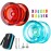 MAGICYOYO K2 Crystal Responsive Yoyo for Kids, Plastic Professional With Unresponsive Bearing + 12 Strings, Storage Case, Bearing Removal, Axle Tool (Red + Green)