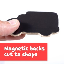 SPARK & WOW Wooden Magnets | Transport | Magnets for Kids Ages 2+ | Open-Ended Play | Adhere to Fridges, Whiteboards and More