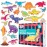 SPARK & WOW Wooden Magnets | Dinosaurs | Magnets for Kids Ages 2+ | Open-Ended Play | Adhere to Fridges, Whiteboards and More