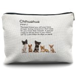 Nogrit Chihuahua Makeup Bag, Chihuahua Gifts for Women, chihuahua accessories Small Cosmetic Makeup Bag for Purse
